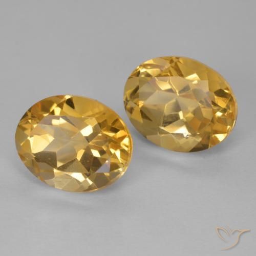 Pedras preciosas de Citrino Laranja Dourado Profundo natural de 5.78 ct, oval, VVS