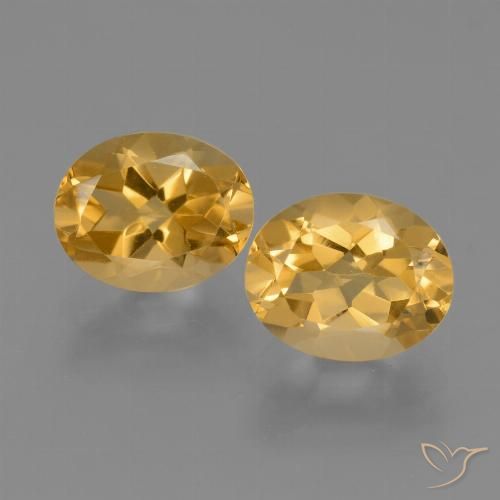 Pedras preciosas de citrino dourado natural de 5,04 ct, corte oval, VVS