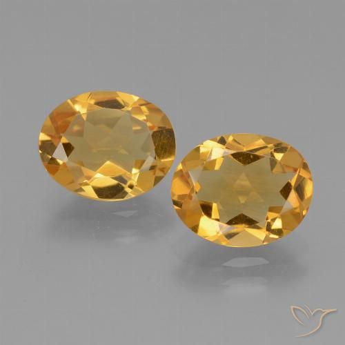 4.31ctw Natural Laranja Dourado Profundo Citrino, oval, VVS-VS