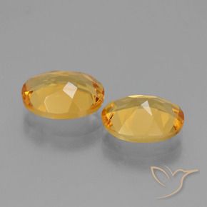 Pedras preciosas de Citrino Dourado Escuro natural de 4.47 ct, oval, VVS