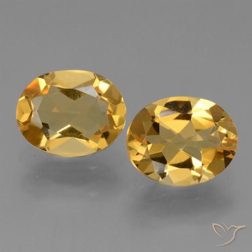 4.20ctw Natural Laranja Dourado Profundo Citrino, oval, VVS-VS