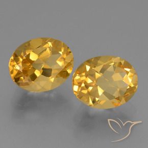 Pedras preciosas de Citrino Laranja Dourado Profundo natural de 5.61 ct, oval, VVS