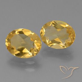 Pedras preciosas de Citrino Dourado Médio-escuro natural de 4.42 ct, oval, VVS-VS