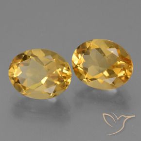 Pedras preciosas de Citrino Dourado Médio-escuro natural de 5.15 ct, oval, VVS-VS