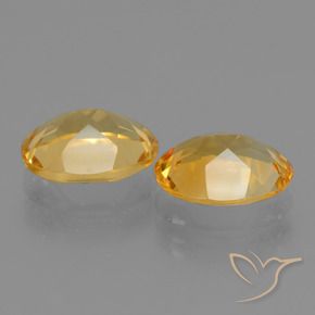 Pedras preciosas de Citrino Dourado natural de 4.35 ct, oval, VVS-VS