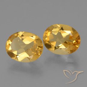 Pedras preciosas de Citrino Dourado médio natural de 4.37 ct, oval, VVS-VS