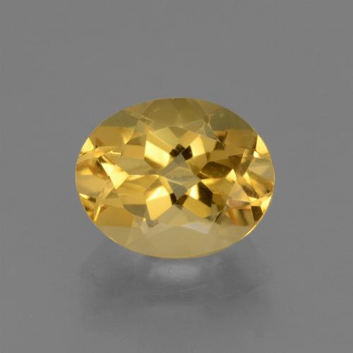 Citrino dourado natural 2,50ct, corte oval, VVS