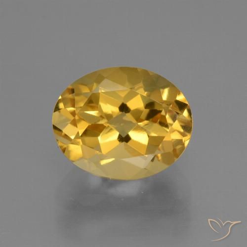 Citrino Laranja Dourada Natural 2.94ct, Corte Oval, VVS