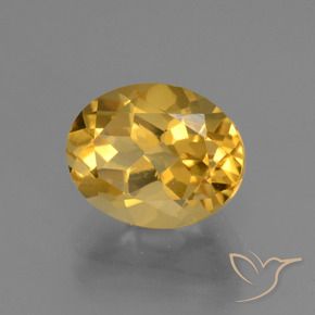 Citrino Laranja Dourada Natural 2.94ct, Corte Oval, VVS