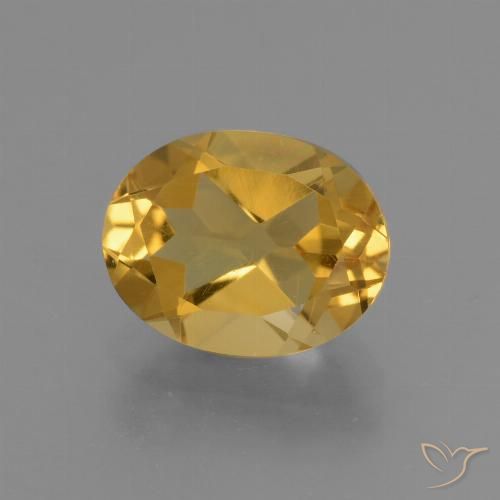 Citrino Laranja Dourado Profundo Natural 2.42ct, Corte Oval, VS