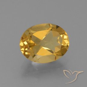 Citrino Laranja Dourado Profundo Natural 2.42ct, Corte Oval, VS