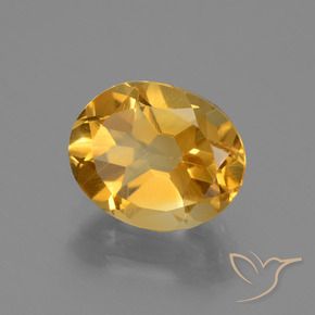 Citrino Laranja Profundo-Ouro Natural 2.35ct, oval, VVS