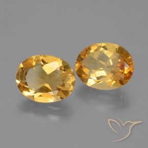 Pedras preciosas de Citrino Laranja escuro-dourado natural de 3.85 ct, oval, VVS-VS