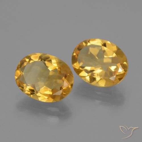 Pedras preciosas de Citrino Dourado Escuro natural de 4.28 ct, oval, VVS-VS