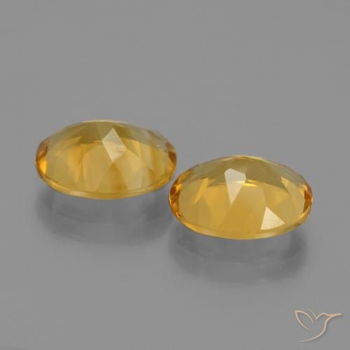 Pedras preciosas de Citrino Dourado Escuro natural de 4.28 ct, oval, VVS-VS