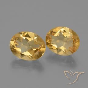 Pedras preciosas de Citrino Dourado Médio-escuro natural de 4.03 ct, oval, VVS-VS
