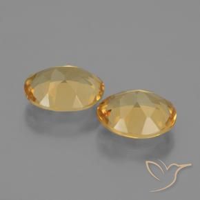 Pedras preciosas de Citrino Dourado Médio-escuro natural de 4.03 ct, oval, VVS-VS