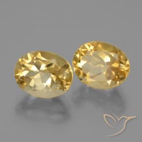 Pedras preciosas de Citrino Laranja Dourado Profundo natural de 5.59 ct, oval, VVS