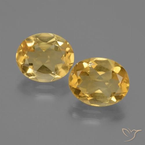 4.09ctw Natural Dourado Médio-escuro Citrino, oval, VVS-VS