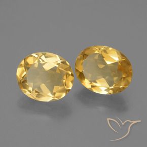 Pedras preciosas de Citrino Dourado Médio-escuro natural de 4.09 ct, oval, VVS-VS