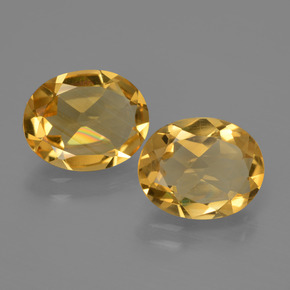 Pedras preciosas de citrino dourado natural de 4,05 ct, corte oval, VVS-VS