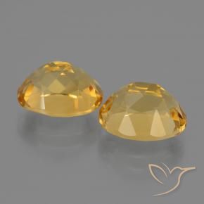 Pedras preciosas de Citrino Dourado Médio-escuro natural de 5.34 ct, oval, VVS-VS