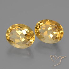 Pedras preciosas de Citrino Dourado Escuro natural de 5.11 ct, oval, VVS-VS