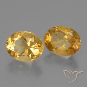 Pedras preciosas de Citrino Dourado Escuro natural de 4.89 ct, oval, VVS-VS