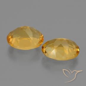 Pedras preciosas de Citrino Dourado Escuro natural de 4.89 ct, oval, VVS-VS