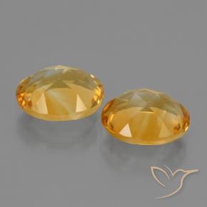 Pedras preciosas de Citrino Dourado Médio-claro natural de 4.81 ct, oval, VVS-VS