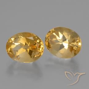 Pedras preciosas de Citrino Laranja Dourado Profundo natural de 5.49 ct, oval, VVS