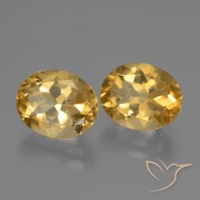 Pedras preciosas de Citrino Dourado Médio-escuro natural de 4.65 ct, oval, VS