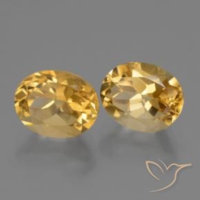 Pedras preciosas de Citrino Laranja Dourado Profundo natural de 5.63 ct, oval, VVS