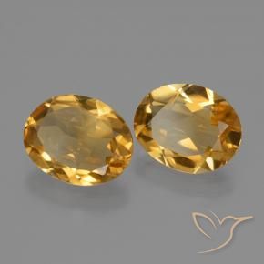 Pedras preciosas de Citrino Dourado natural de 3.69 ct, oval, VVS