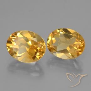 Pedras preciosas de Citrino Laranja Dourado Profundo natural de 4.97 ct, oval, VVS-VS