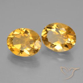 Pedras preciosas de Citrino Laranja Dourado Profundo natural de 4.35 ct, oval, VVS-VS