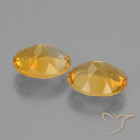 Pedras preciosas de Citrino Laranja Dourado Profundo natural de 4.35 ct, oval, VVS-VS