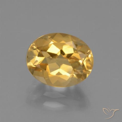 2.43ct Natural Dourado Médio-escuro Citrino, oval, VVS
