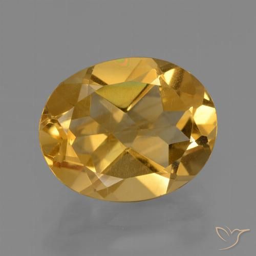 3.03ct Natural Dourado Médio-escuro Citrino, oval, VVS