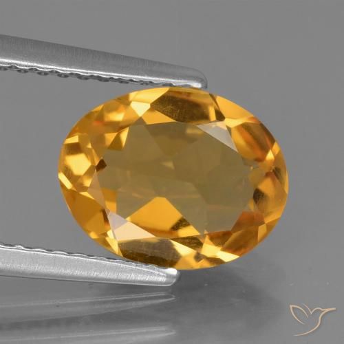 Citrino dourado natural 1,75ct, corte oval, VVS