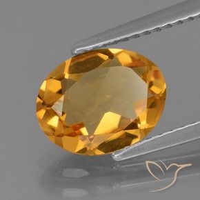 Citrino dourado natural 1,75ct, corte oval, VVS