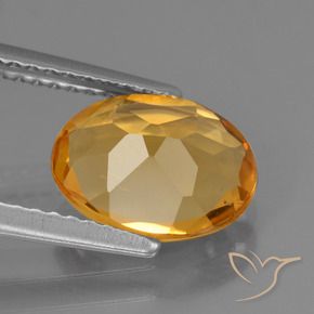 Citrino dourado natural 1,75ct, corte oval, VVS