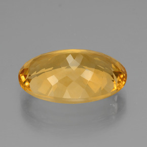 Citrino dourado natural 14,40ct, corte oval, VVS