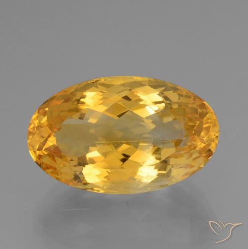 Citrino amarelo de 15,61 ct, corte oval de 20,3 x 12,4 mm do Brasil, Photo A