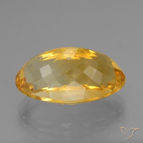 Citrino Dourado médio Natural 15.61ct, Corte Oval, VVS-VS