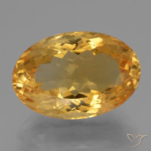 15.05ct Natural Dourado Médio-escuro Citrino, oval, VVS-VS