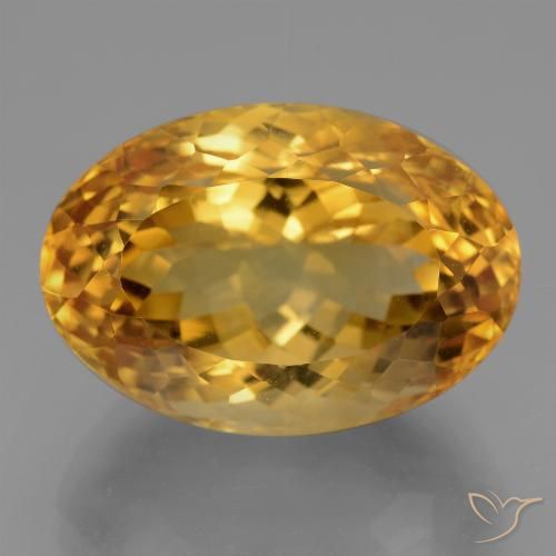 Citrino dourado natural 19,01ct, corte oval, VVS