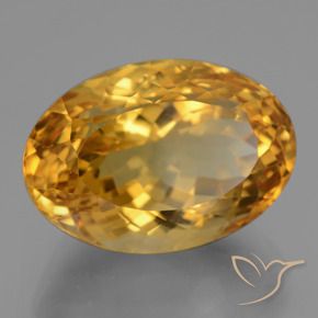 Citrino dourado natural 19,01ct, corte oval, VVS