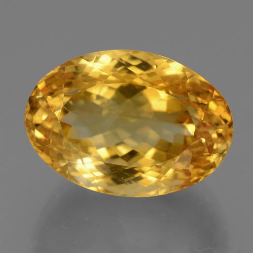 Citrino Laranja Dourado Profundo Natural 19.66ct, Corte Oval, VVS