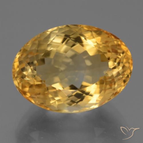 13.53ct Natural Dourado Escuro Citrino, oval, VVS-VS